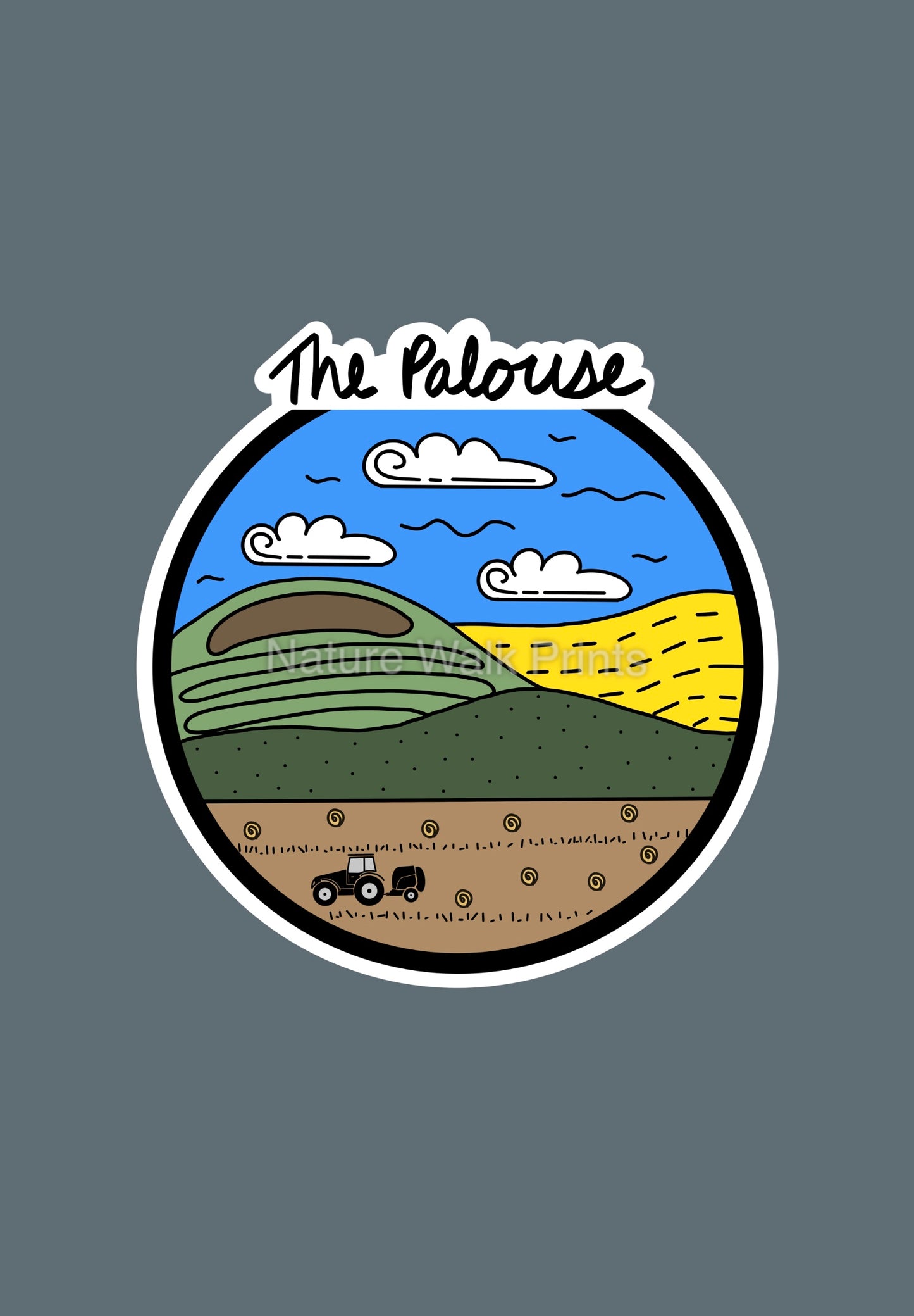 Palouse Tractor Sticker