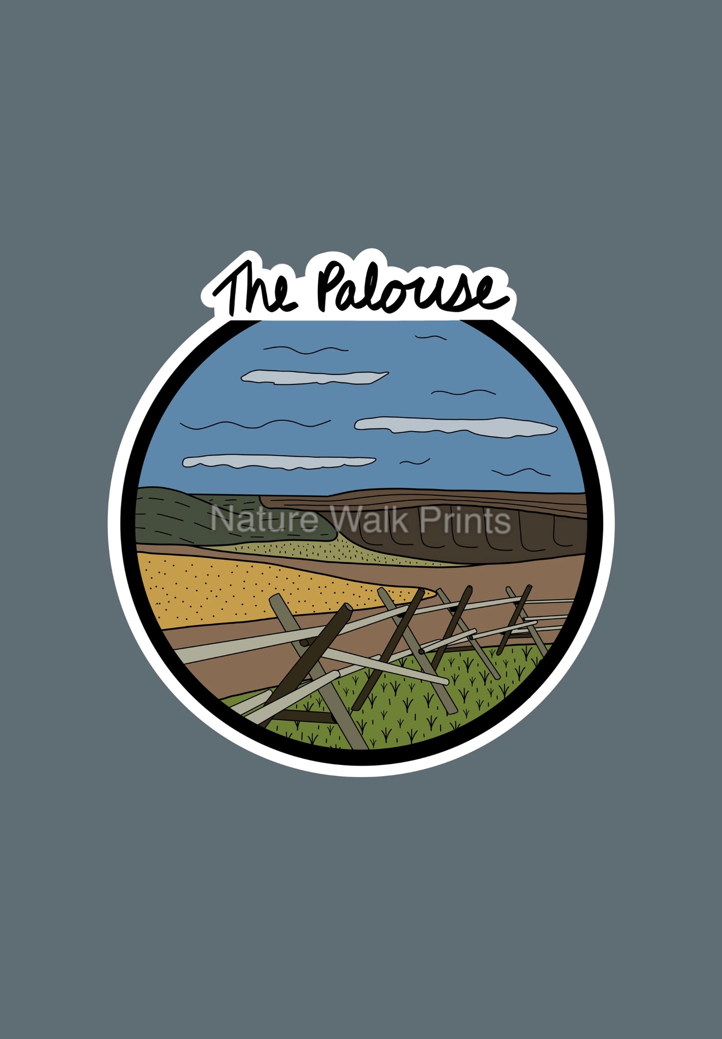 Palouse Fence Sticker